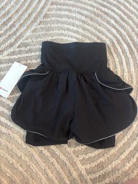 lululemon athletica Black fast and free 2 in 1 shorts